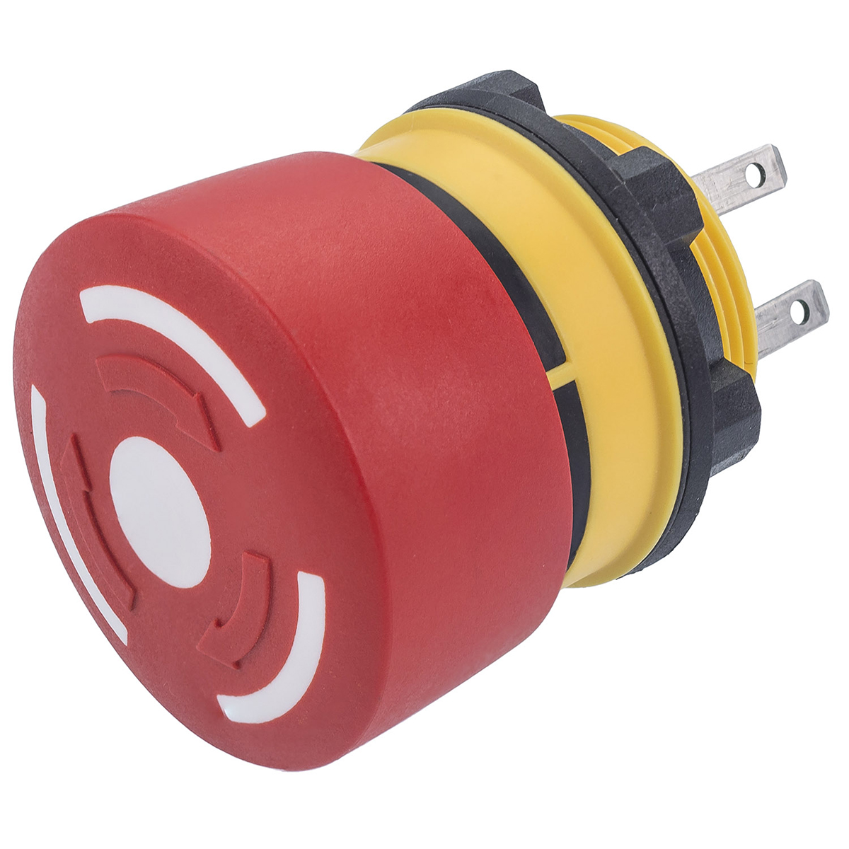 EAO 84 Series Twist Release Emergency Stop Push Button, Panel Mount, 22mm Cutout, 2NC, IP65, IP67