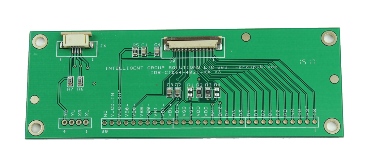 IDS IDB-CI064-4021-XX-01, Breakout Board LCD Display Breakout Board for CI064-4021-xx series of LCD 128 x 64 Displays