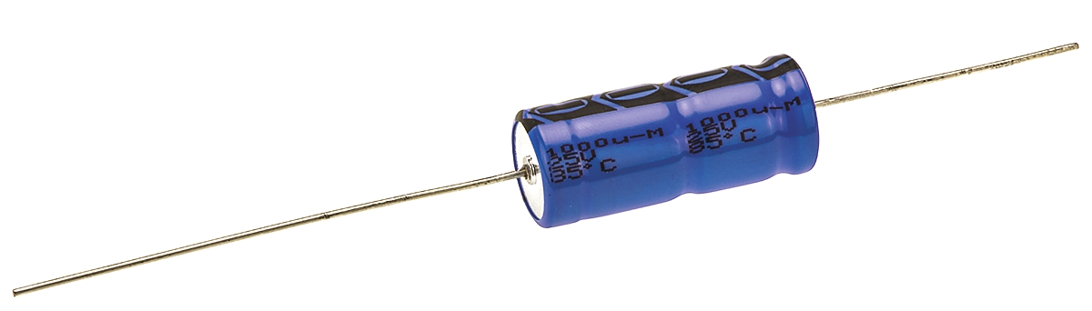 Vishay 1000μF Aluminium Electrolytic Capacitor 25V dc, Axial, Through Hole - MAL202116102E3