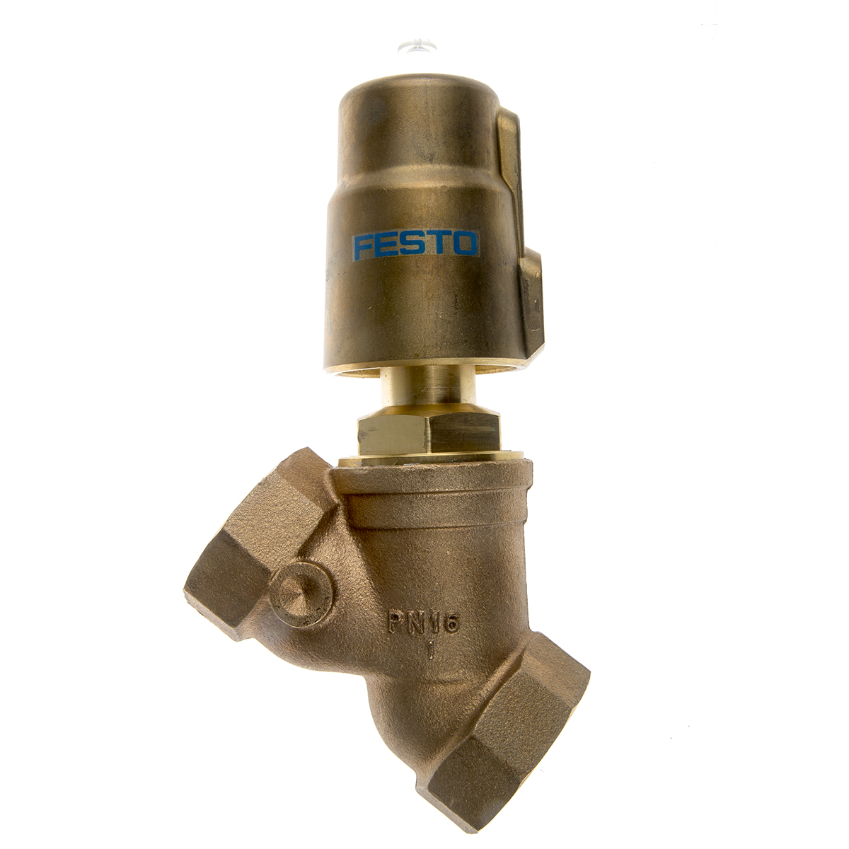 Festo Angle Seat type Pneumatic Actuated Valve, BSP 1-1/2in, 6 bar