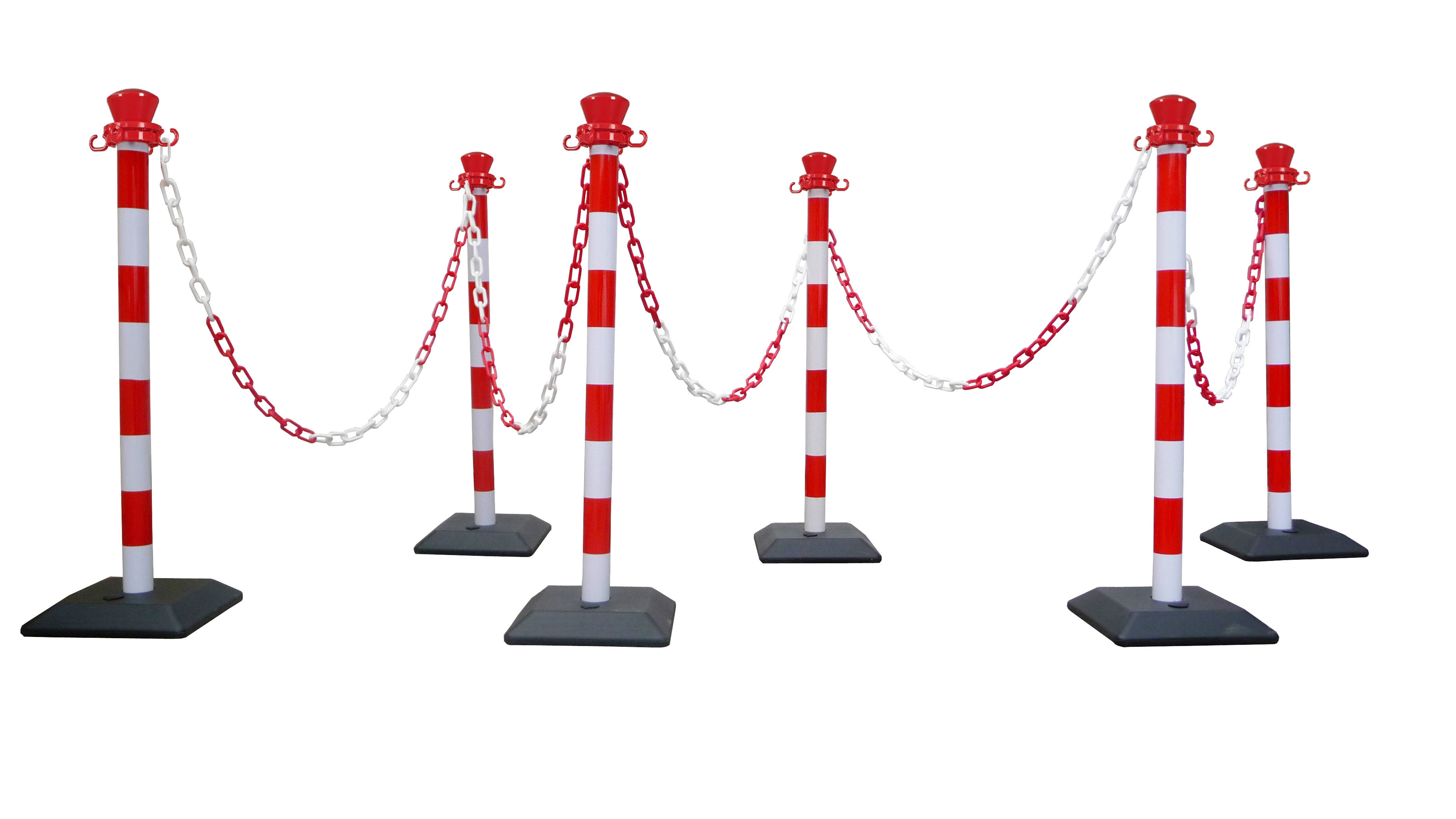 Viso Red & White Plastic Chain Barrier, 10m