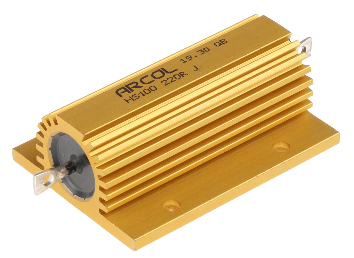 Arcol, 220Ω 100W Wire Wound Chassis Mount Resistor HS100 220R J ±5%