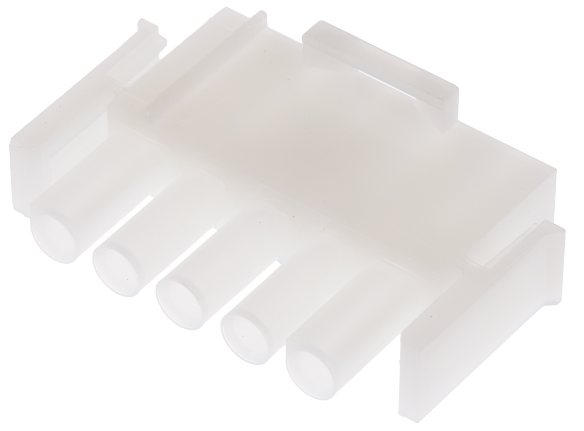 TE Connectivity, Universal MATE-N-LOK Male Connector Housing, 6.35mm Pitch, 5 Way, 1 Row
