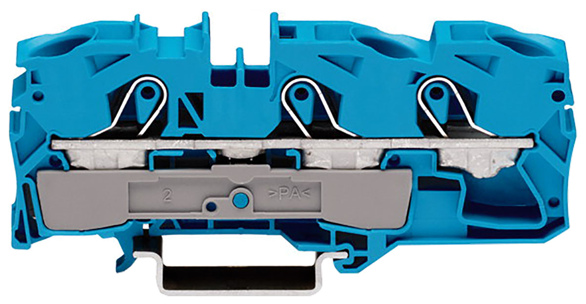 WAGO 2016-1304 TOPJOB S, 2016 Series Blue, 16mm², Single-Level, Push-In Cage Clamp Termination, ATEX, IECEx