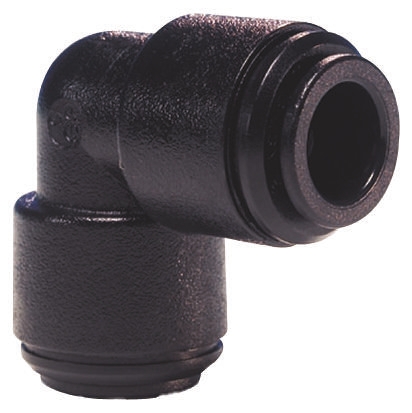 John Guest PM Series Elbow Tube-toTube Adaptor, Push In 4 mm to Push In 4 mm, Tube-to-Tube Connection Style