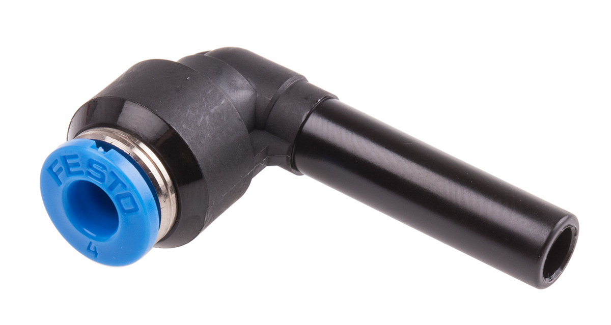 Festo QSL Series Elbow Tube-toTube Adaptor, Push In 6 mm to Push In 4 mm, Tube-to-Tube Connection Style, 153061