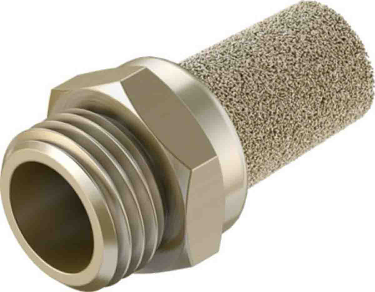 Festo AMTE Brass, Bronze 10bar Pneumatic Silencer, Threaded, NPT 1/4 Male
