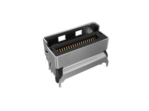 Amphenol Communications Solutions Vertical Edge Connector, 74-Contacts, 0.6mm Pitch