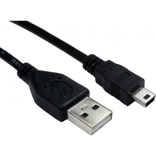 RS PRO USB 2.0, Male USB A to Male Mini USB B, 480Mbps, 20cm