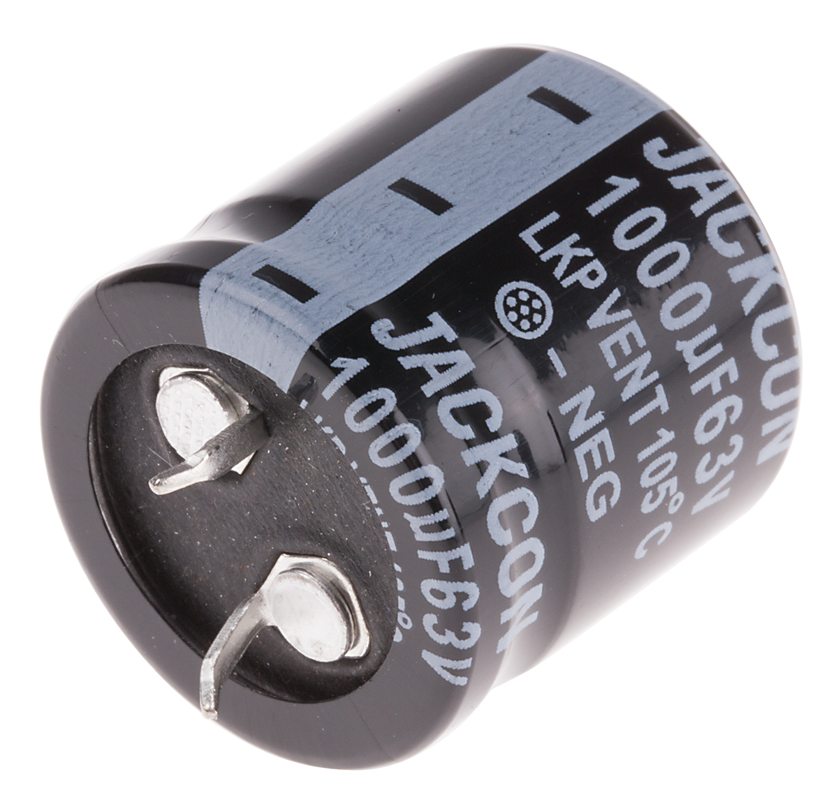 RS PRO 1000μF Aluminium Electrolytic Capacitor 63V dc, Snap-In