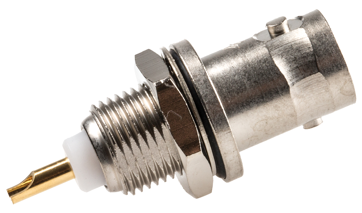 Telegartner, Jack Panel Mount BNC Connector, 50Ω, Solder Termination, Straight Body