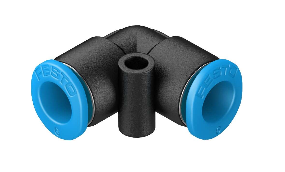 Festo QSL Series Elbow Tube-toTube Adaptor, Push In 6 mm to Push In 6 mm, Tube-to-Tube Connection Style, 153345