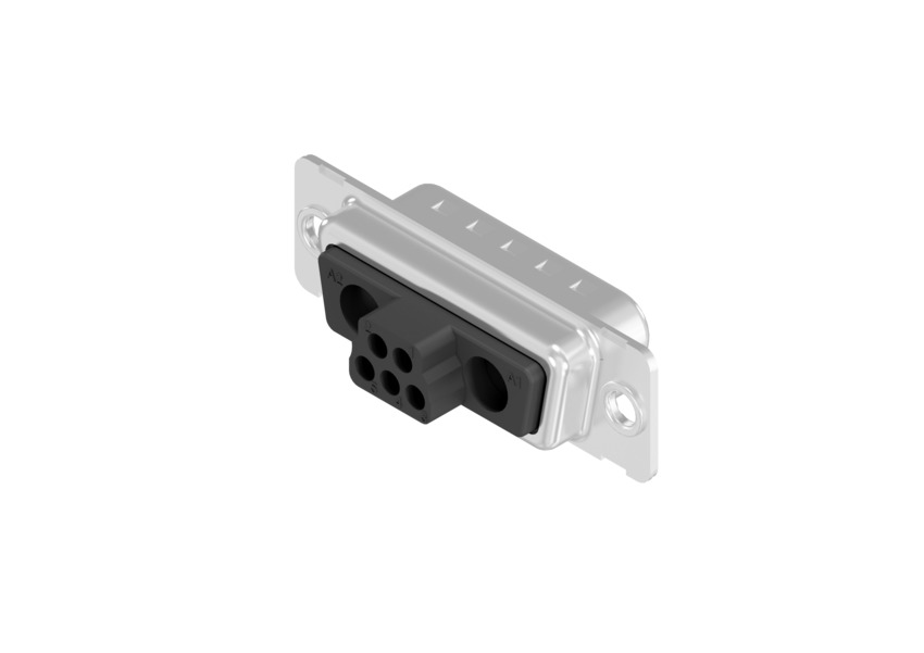 CONEC 7 Way Through Hole D-sub Connector Plug, with Mounting Hole
