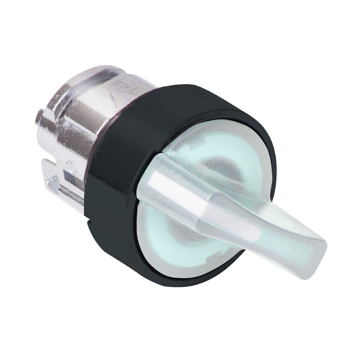 Schneider Electric Harmony XB5 Series 2 Position Selector Switch Head, 22mm Cutout, White Handle