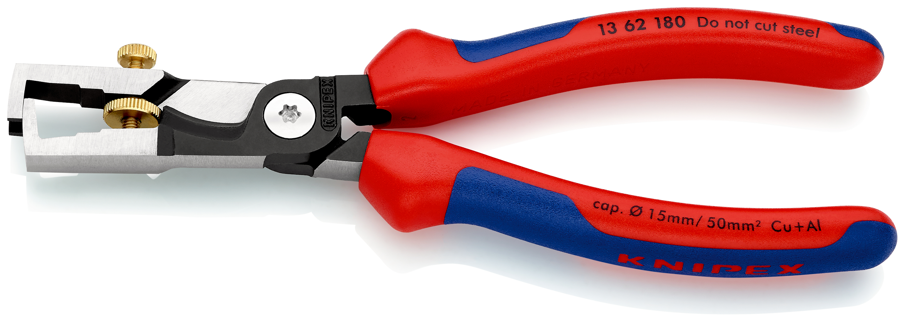 Knipex 13 62 Series Cable cutters and wire strippers, 0.1 mm² Min, 10 mm² Max, 180 mm Overall