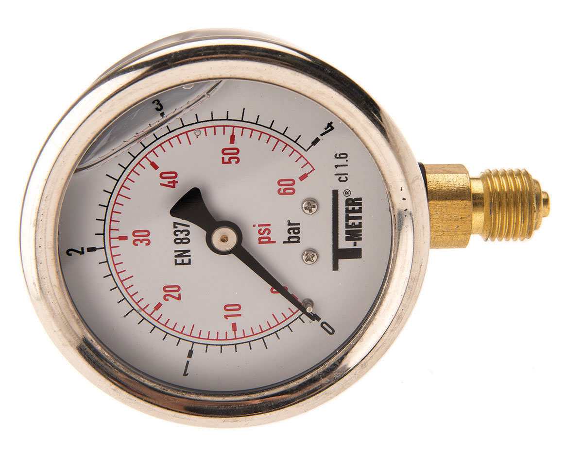 Sferaco G 1/4 Analogue Pressure Gauge 4bar Bottom Entry 63mm Outside Diameter