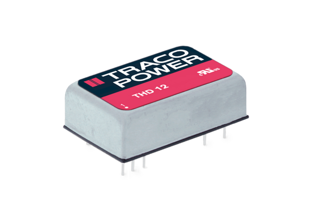 TRACOPOWER THD 12 DC-DC Converter, 12V dc/ 1A Output, 9 → 18 V dc Input, 12W, Through Hole, +85°C Max Temp -40°C