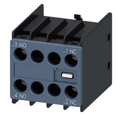 Siemens Auxiliary Switch Block, 4 Contact, 4NC, Snap-On, Sirius Innovation 3RH29