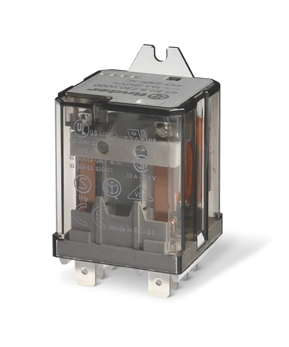 Finder Flange Mount Power Relay, 24V dc Coil, 16A Switching Current, DPST-NO