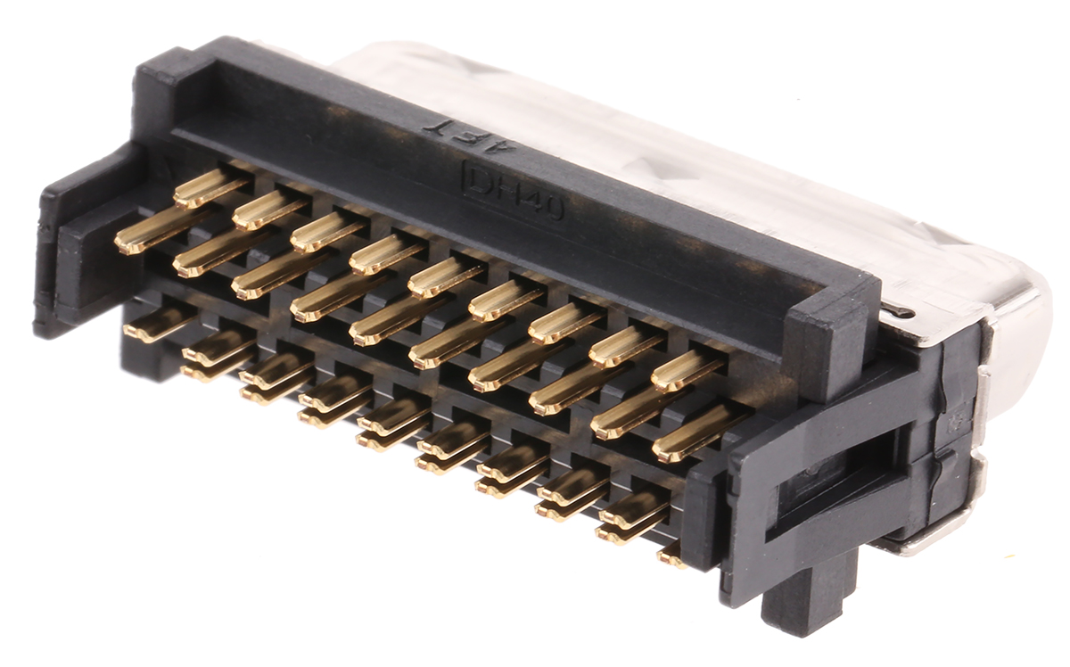 Hirose DH 37 Way Cable Mount D-sub Connector Socket, 1mm Pitch