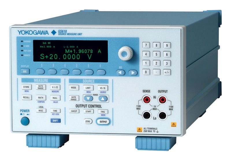 Yokogawa GS610 Series Source Meter, 110 V, 2-Channel, 3.2 A