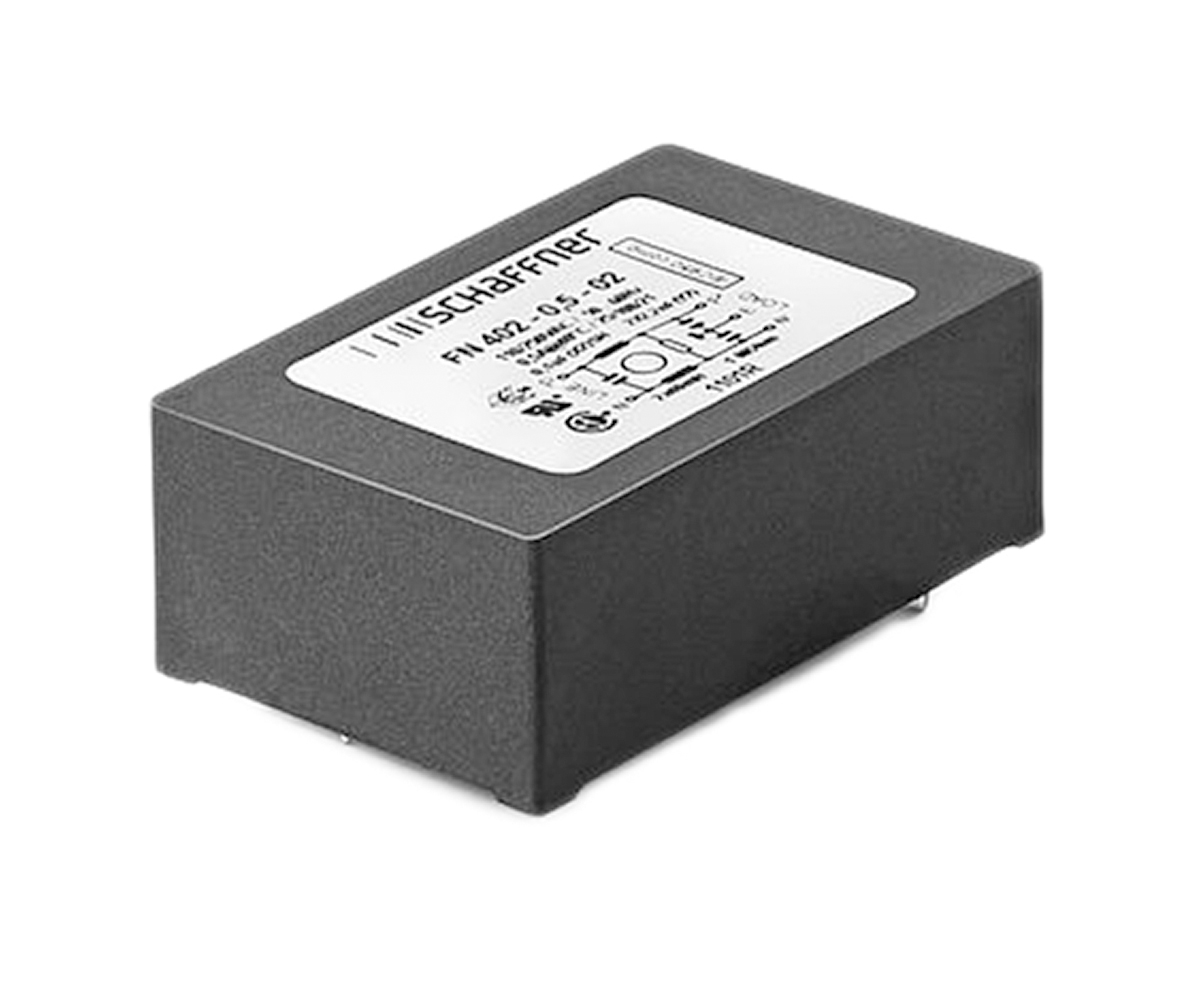 Schaffner, FN402 500mA 250 V ac 60Hz, PCB Mount EMI Filter, Pin, Single Phase