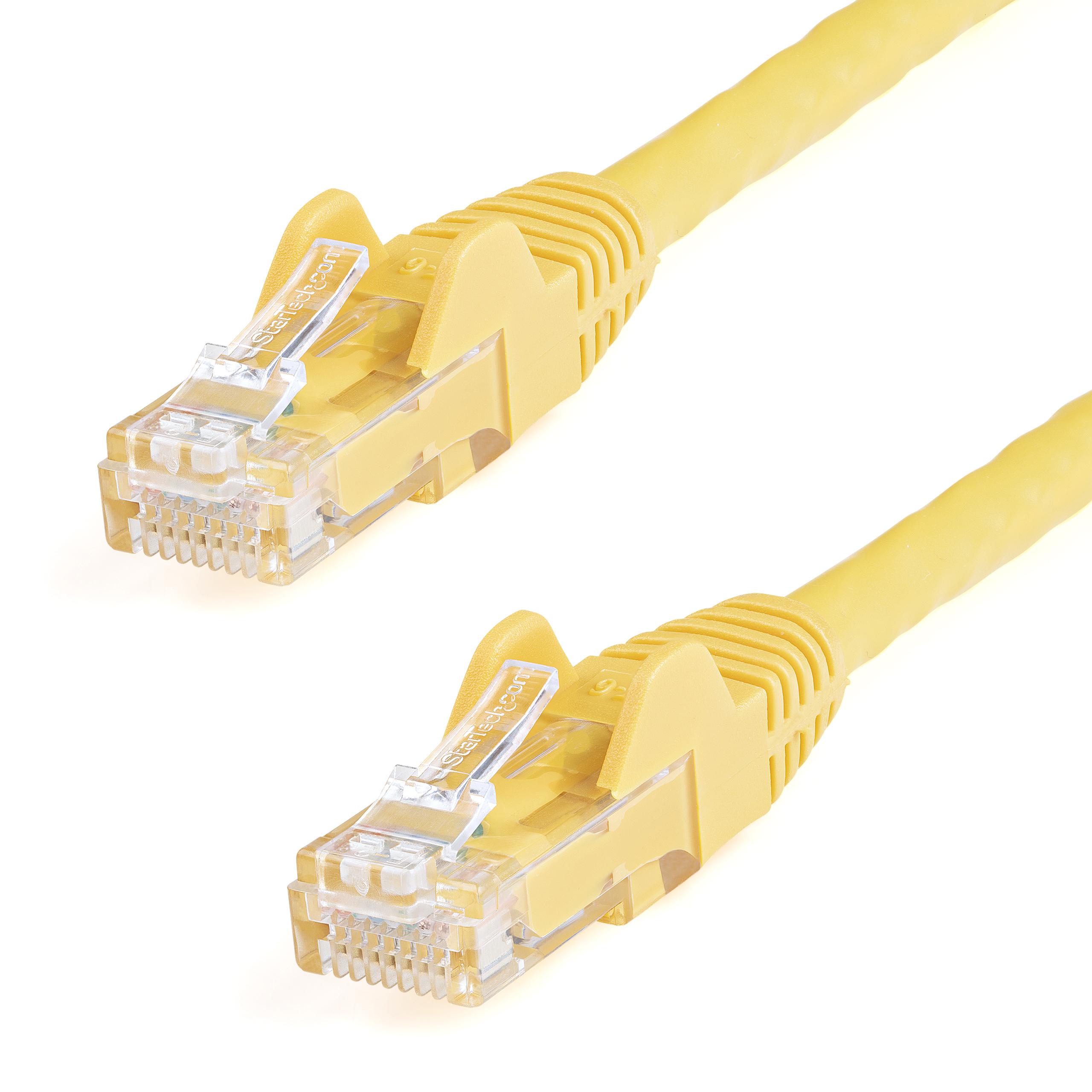 StarTech.com, 7.5m Cat6, Yellow RJ45 to Male RJ45 Male, U/UTP Unshielded, Terminated PVC Sheath