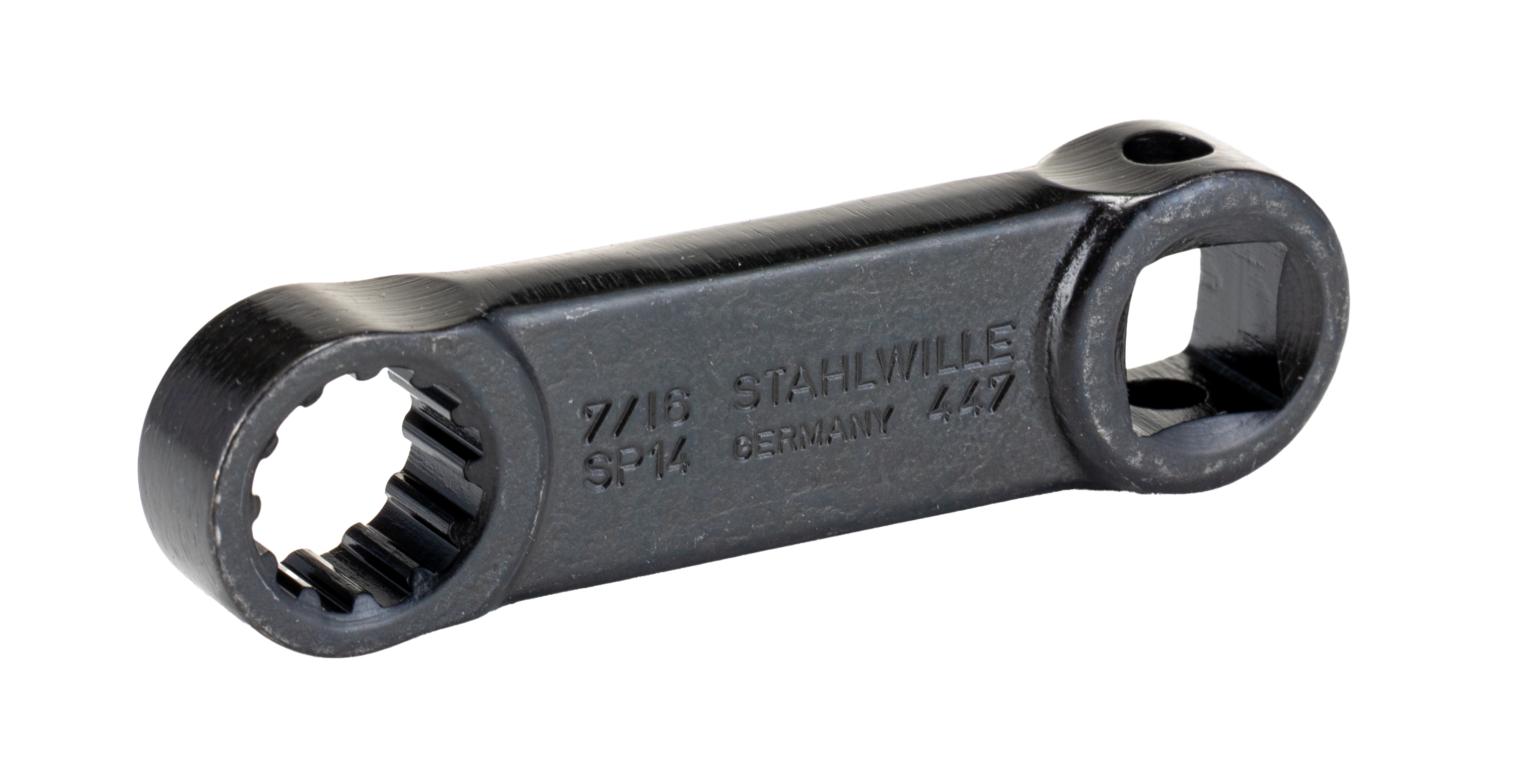 STAHLWILLE 447A series Series Square Spline Drive Adaptor, 50.8 mm, 17 x 9.2 / 19 x 11mm Insert, Gunmetal Finish