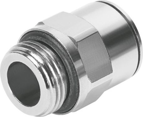 Festo Straight Threaded Adaptor, G 3/8 Male to Push In 14 mm, Threaded-to-Tube Connection Style, 570450