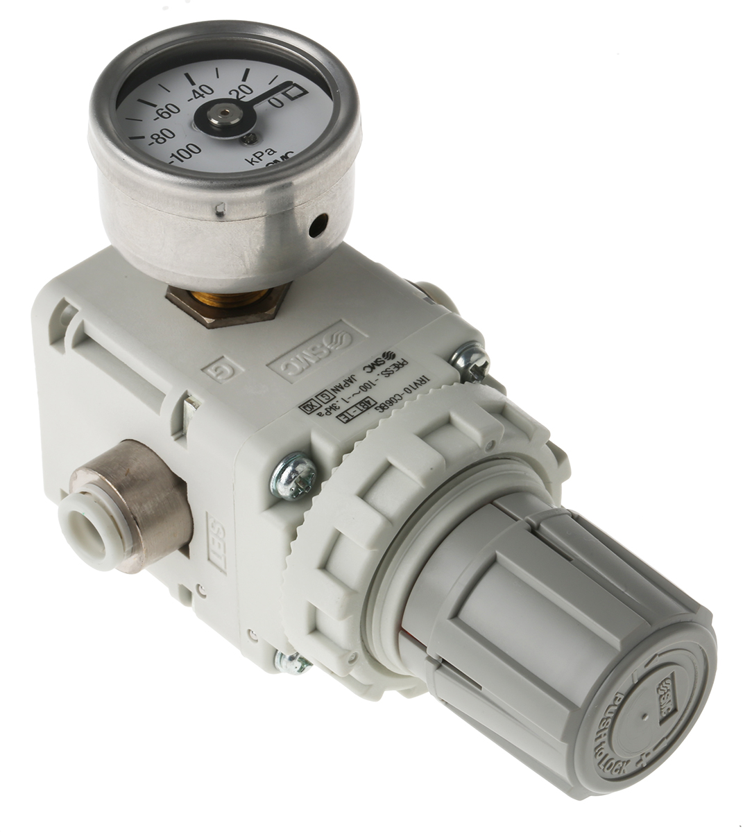 SMC Metric M6 port 140L/min Vacuum Regulator, -100kPa to -1.3kPa