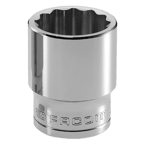 Facom 1/2 in Drive 1/2in Standard Socket, 12 point, 36 mm Overall Length