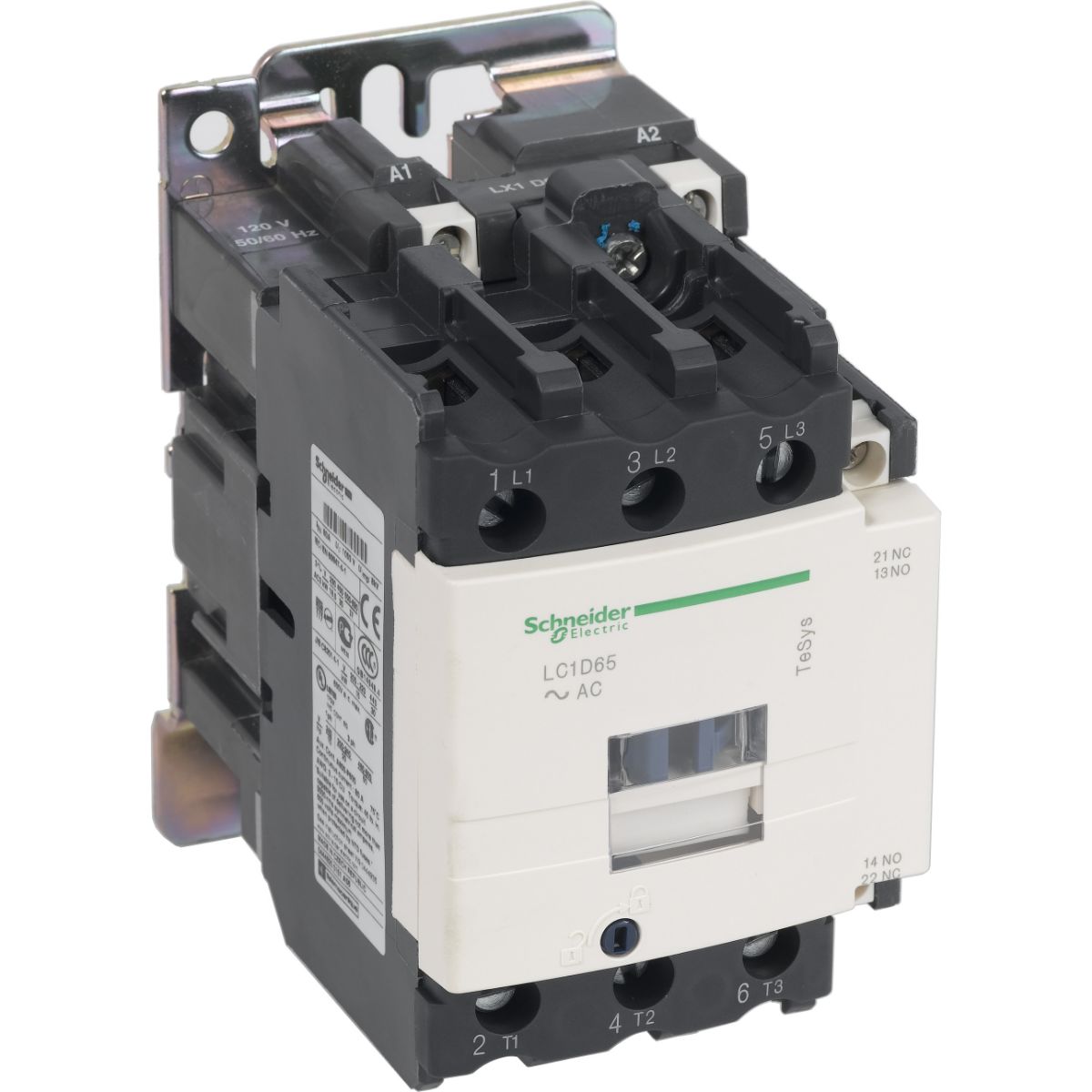 Schneider Electric TeSys D LC1D Contactor, 3-Pole, 65 A, 1 NO + 1 NC