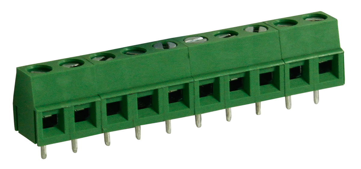 RS PRO PCB Terminal Block, 10-Contact, 5mm Pitch, Through Hole Mount, 1-Row, Screw Termination