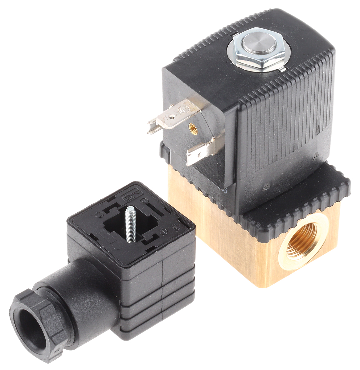 Burkert Solenoid Valve 125303, 2 Port, NC, 110 V ac 6.35 mm, 6.35 mm
