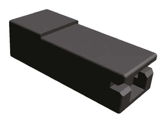 TE Connectivity, AMP FASTON 1 Way Nylon Crimp Terminal Housing, 6.35mm Tab Size, Black