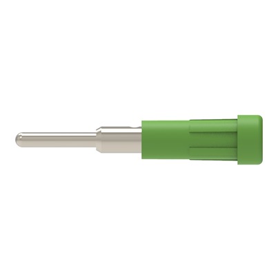 Schutzinger Green Female Banana Connector, 2mm Connector, Pin Termination, 10A, 30 V ac, 60 V dc, Nickel Plating