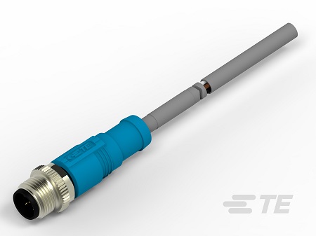 TE Connectivity Male 5 way M12 to M12 Sensor Actuator Cable, 1000 mm