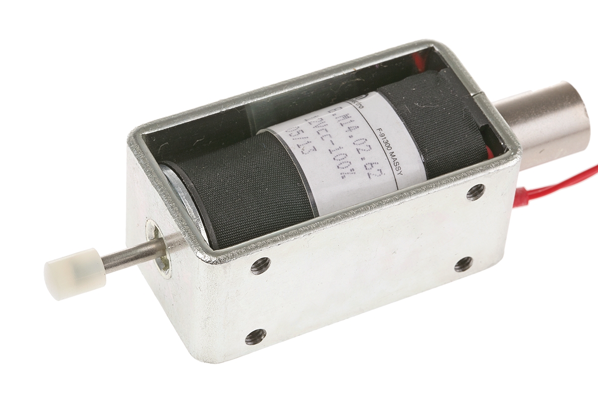 Mecalectro Linear Solenoid, 12 V dc, 2 → 8N, 57.7 x 32 x 25.4