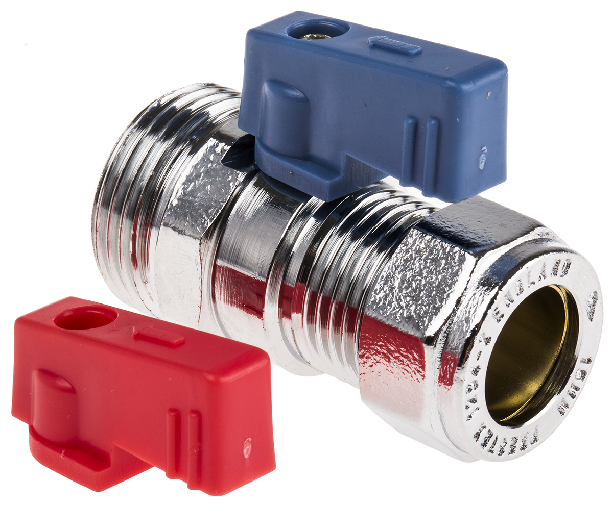 Pegler Yorkshire Brass 2 Way, Ball Valve, Compression, BSPP 3/4in, 15mm