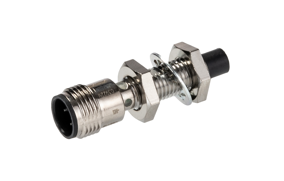 Omron Inductive Threaded Barrel Proximity Sensor, M8, 8 mm Detection, PNP NO, 10 → 30 V dc