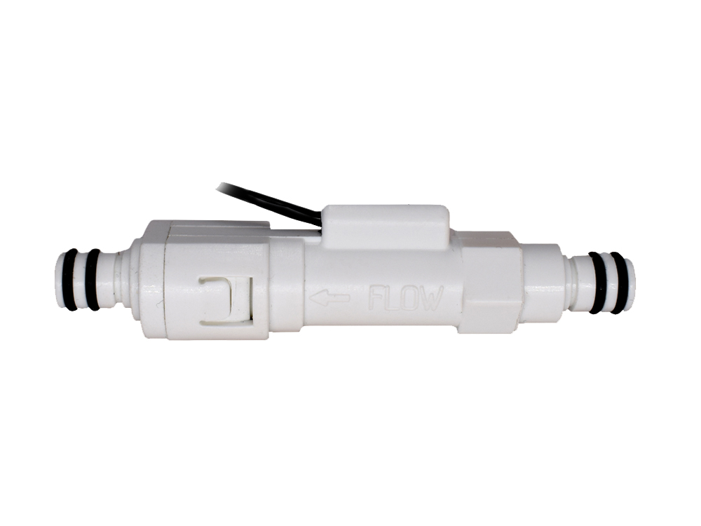 Gems Sensors FS-380P Series Plastic Inline Flow Flow Sensor for Liquid, 0.15 GPM Max