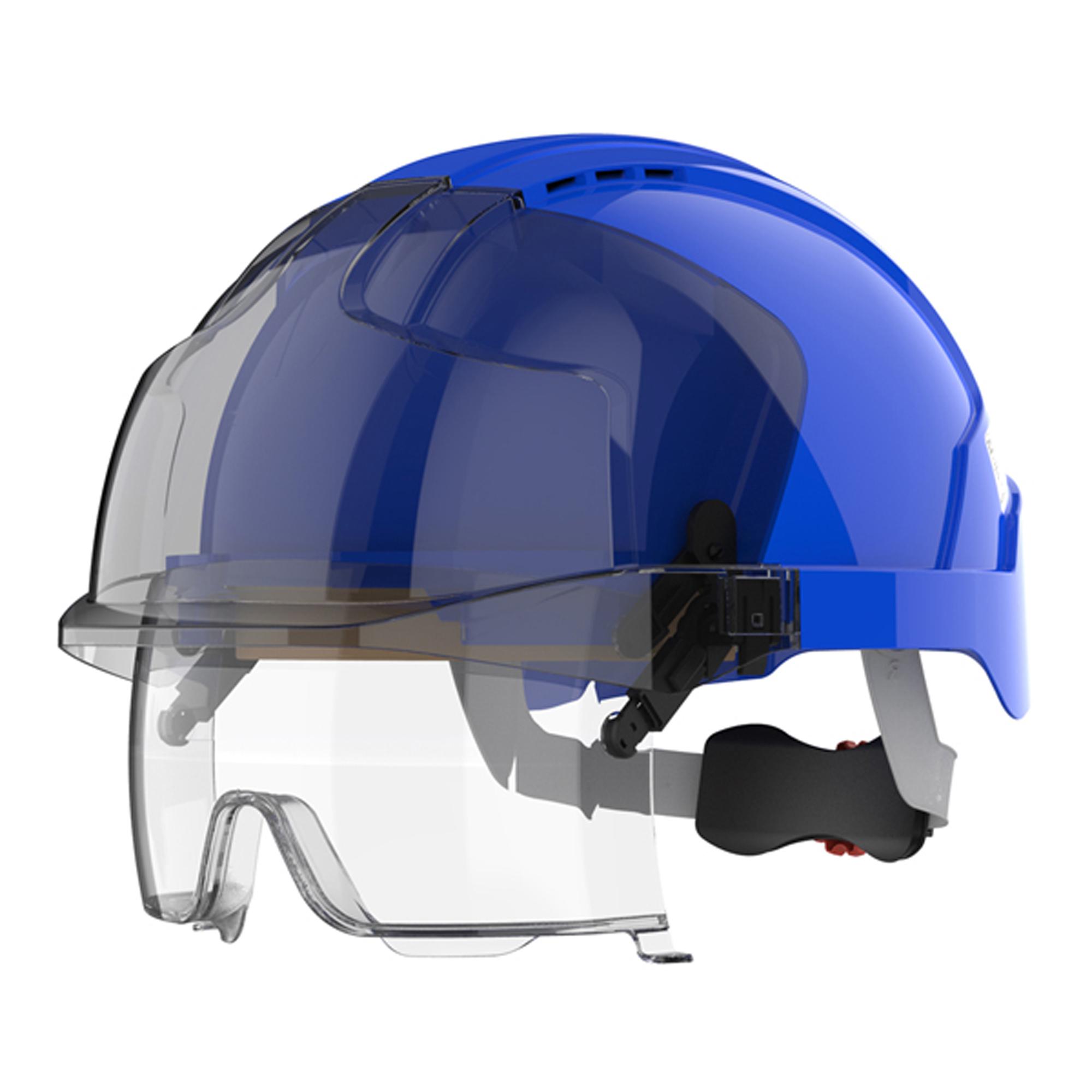 JSP EVOVISTAlens Blue Safety Helmet, AdjustableVentilated