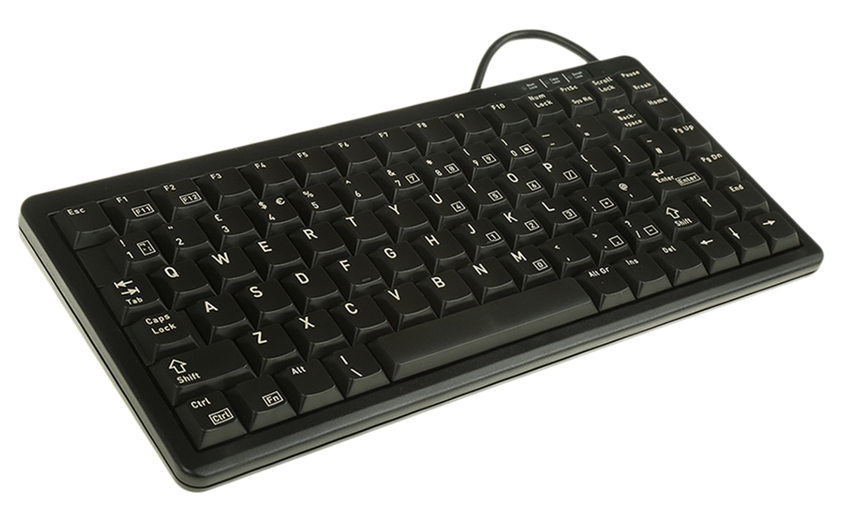 CHERRY Wired PS/2, USB Compact Keyboard, QWERTY (UK), Black