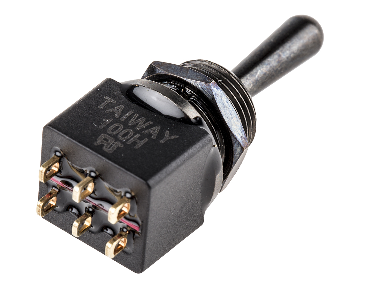 RS PRO Toggle Switch, PCB Mount, On-On-(On), DPDT, Solder Terminal