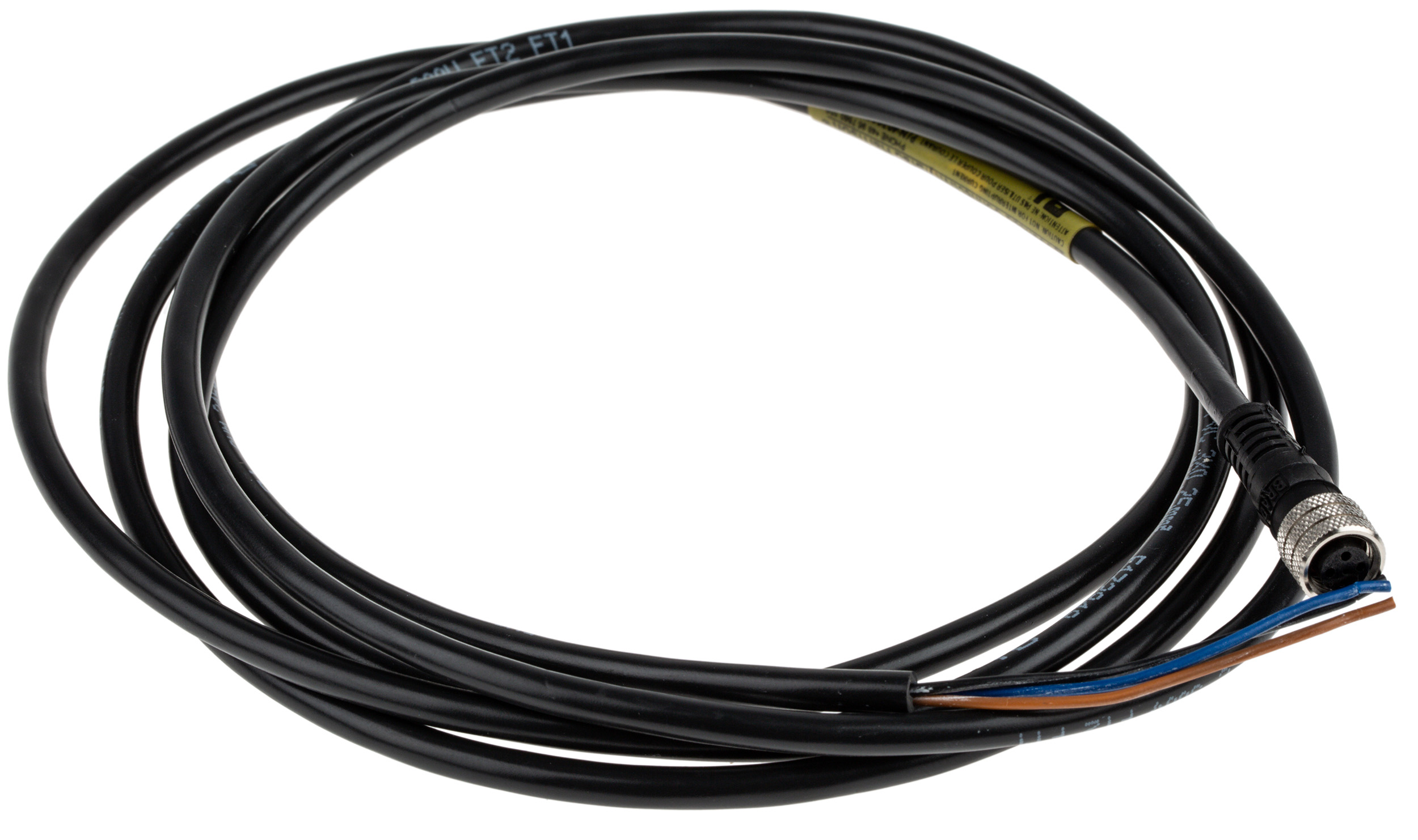 Brad from Molex Female 3 way Threaded to Male 4 way Pigtail Sensor Actuator Cable, 2 m