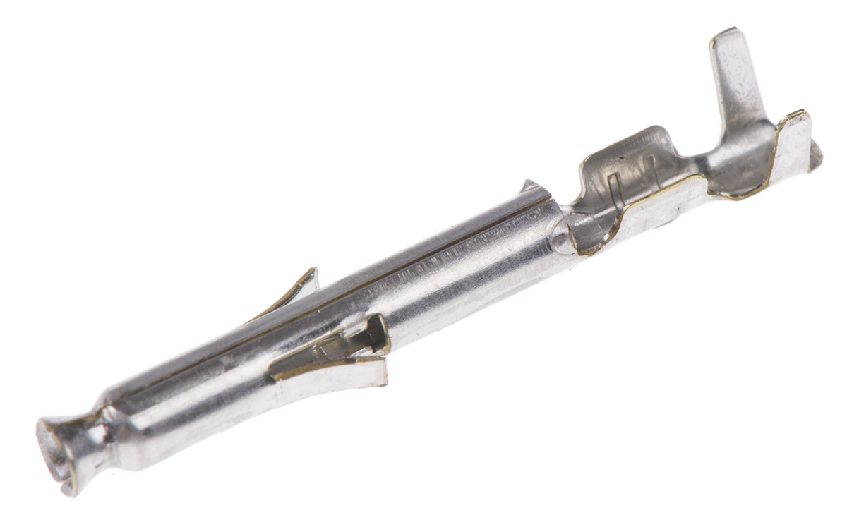 TE Connectivity Mini-Universal MATE-N-LOK Series Female Crimp Terminal, 26AWG Min, 22AWG Max