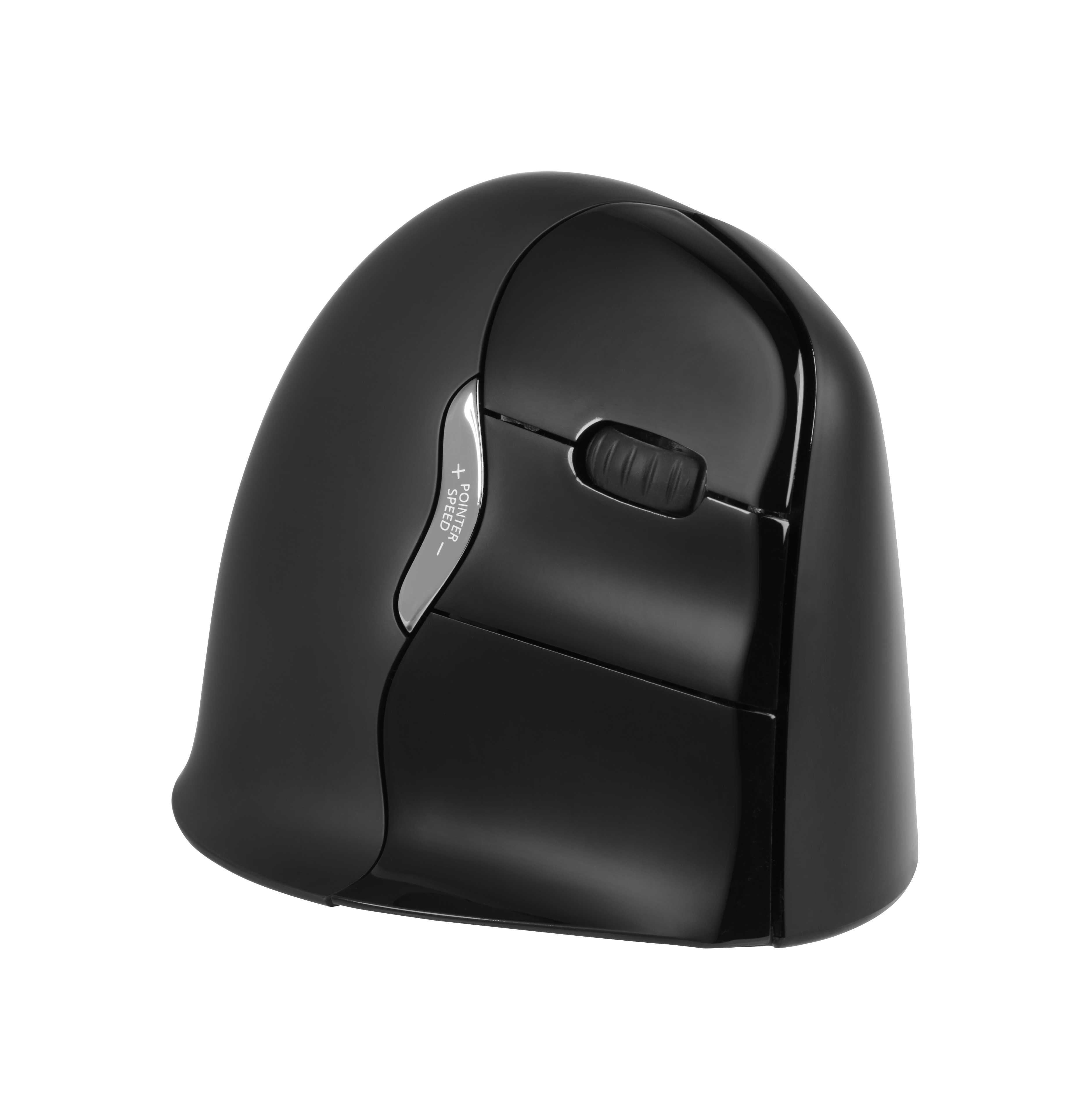 Evoluent BNEEVR4BB 6 Button Wireless Vertical Laser Mouse Black, Dark Grey