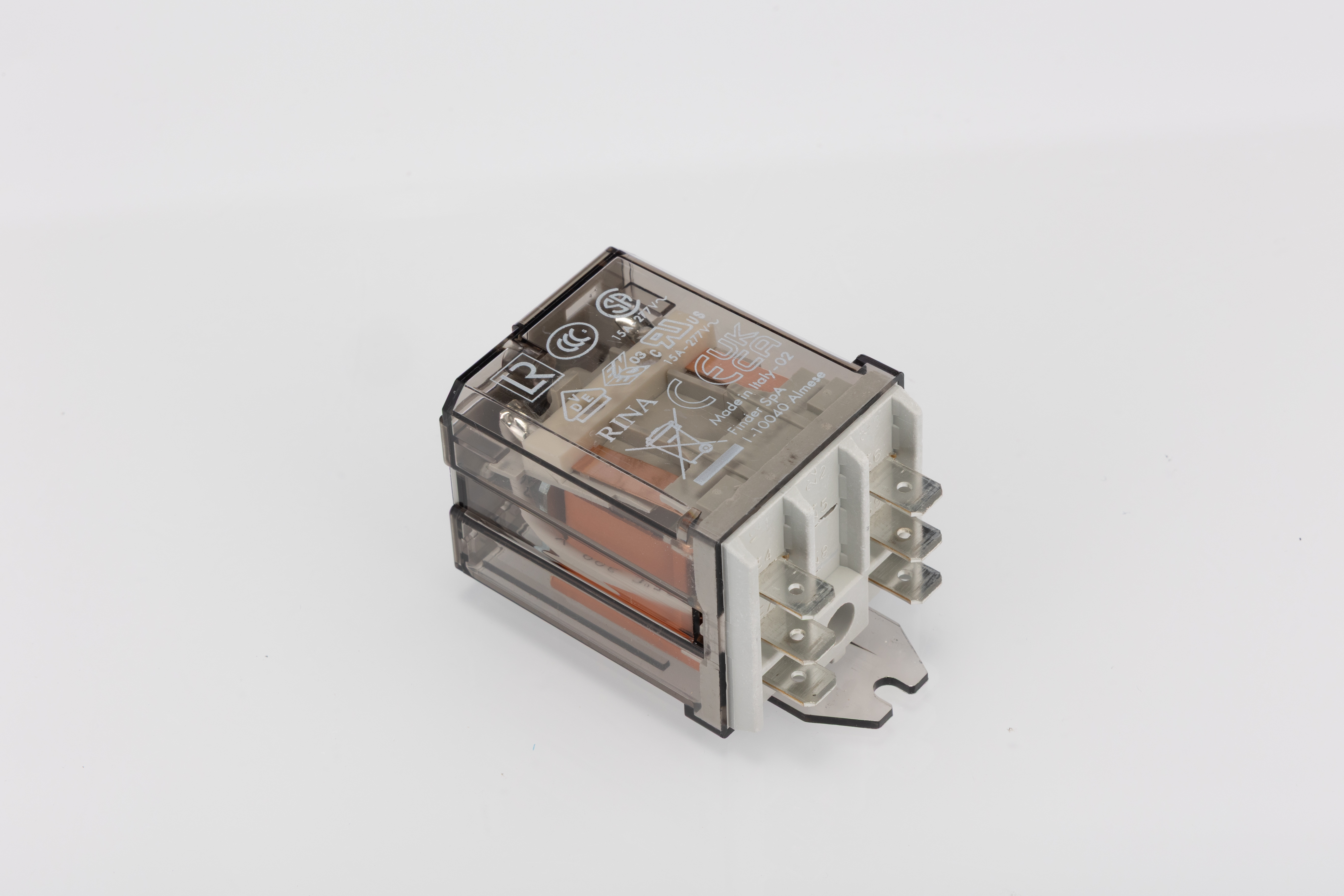 Finder Flange Mount Power Relay, 230V dc Coil, 16A Switching Current, DPDT