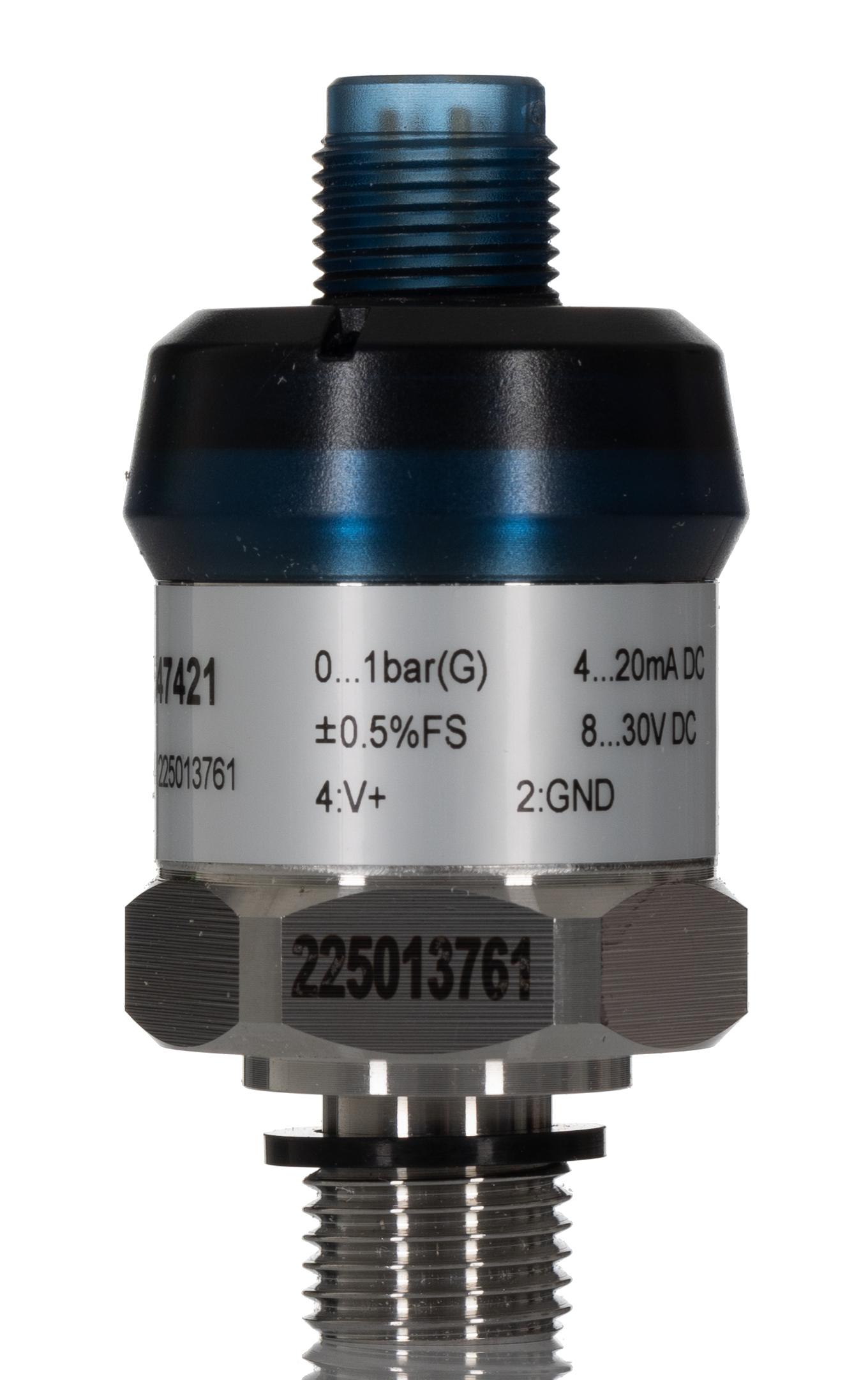RS PRO Pressure Sensor, 0bar Min, 1bar Max, Gauge Reading