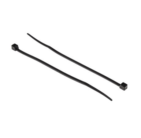 RS PRO Cable Tie, 203mm x 4.6 mm, Black Nylon, Pk-250